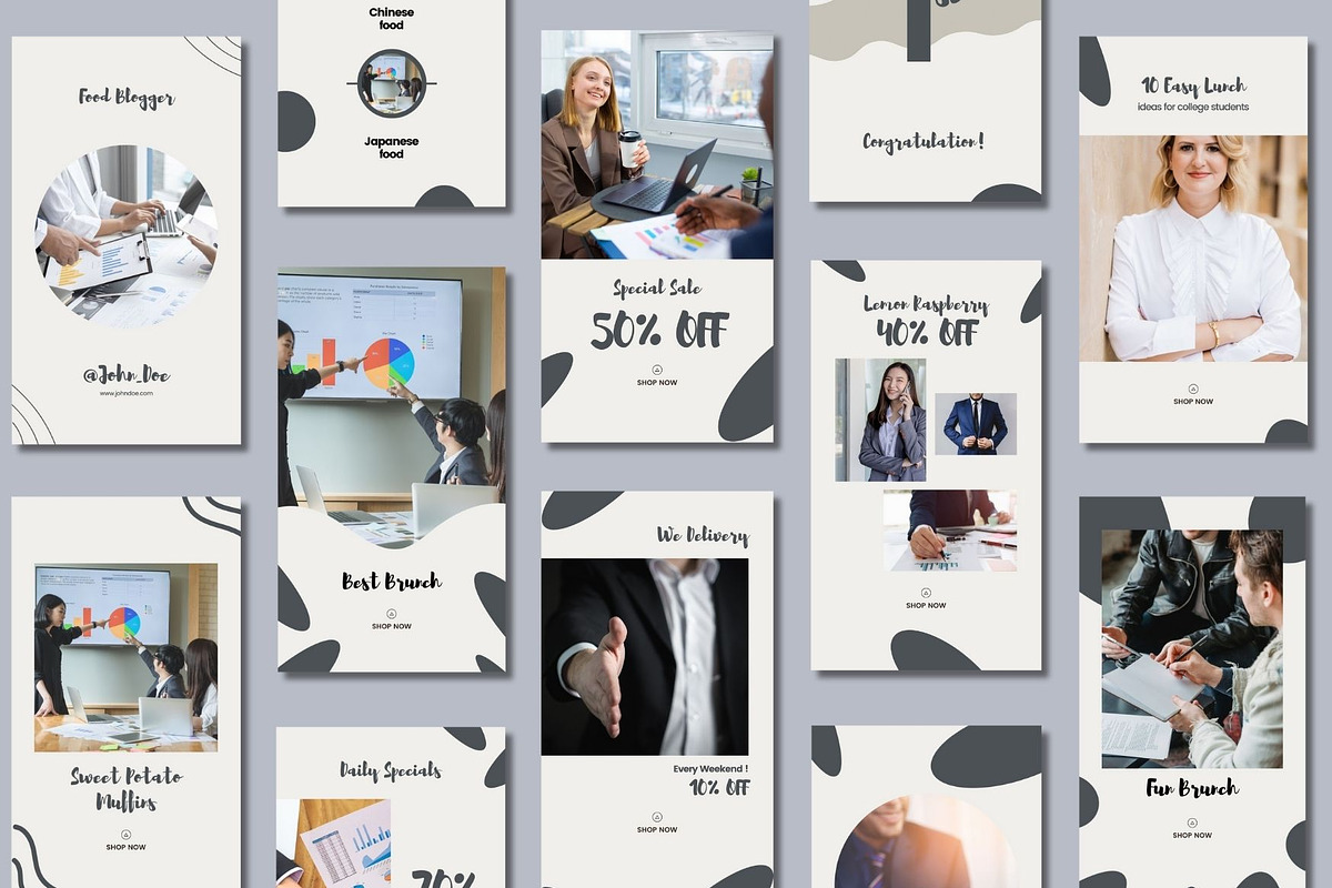 Elegant Social Media Story Templates, a Social Media Template by BoontenStudio (Photo 2 of 8)