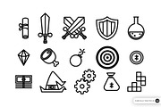 Game Icon Illustration Set – Outline, an Object Graphic by SLAB! Design (Thumbnail 2 of 3)