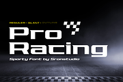 Pro Racing, a Sans Serif Font by Sronstudio (Thumbnail 1 of 12)