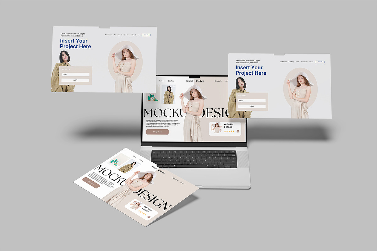Laptop Screen Presentation Mockup, a Device Mockup by lamorastudio (Photo 7 of 11)
