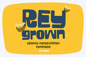 Reygrown, a Handwritten Font by rudiSasori