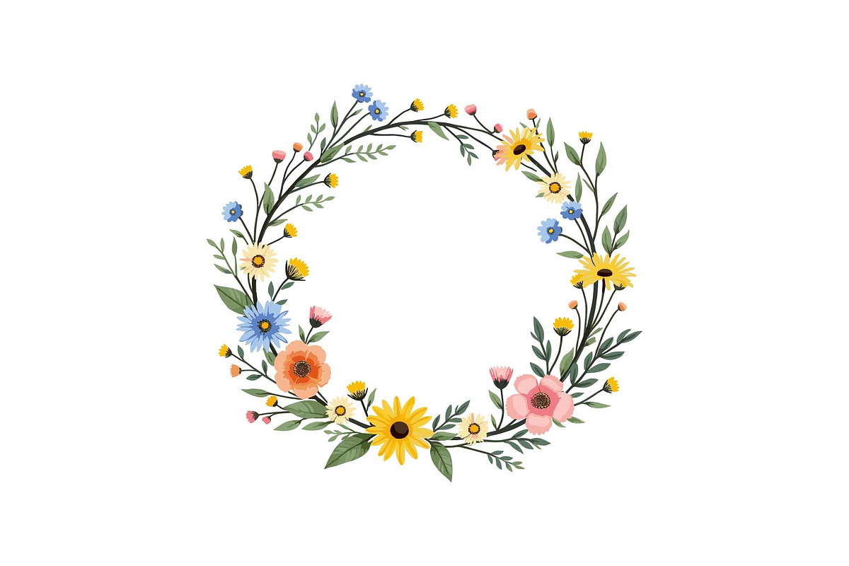 Spring Floral Wreath SVG Bundle, a Graphic by Gfx_Store (Photo 8 of 13)