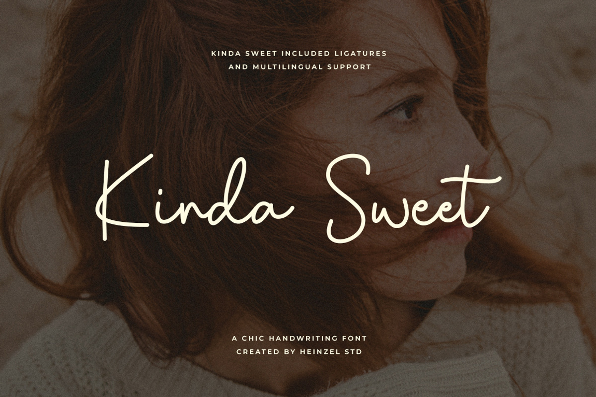 Kinda Sweet - Handwritten Script, a Handwritten Font by Heinzel Std (Photo 1 of 14)