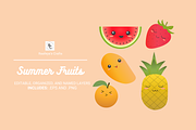 Cute Summer Fruits, a Food Illustration by Raafeya's Crafts (Thumbnail 1 of 4)