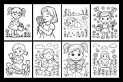 Spring Girls Coloring Book, a Decorative Illustration by Design Station (Thumbnail 3 of 3)