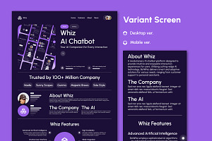 Whiz - AI Chatbot Landing Page V1