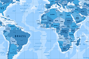 High Detailed Political World Map, an Illustration by ilynx (Thumbnail 3 of 8)