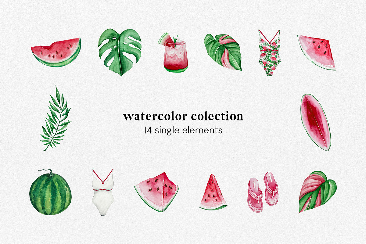Watercolor - Watermelon Tropical, a Decorative Illustration by bylin_illustration (Photo 2 of 5)