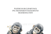 20 Baby Gorilla Clipart, an Animal Illustration by Pati Charm Studio (Thumbnail 5 of 8)