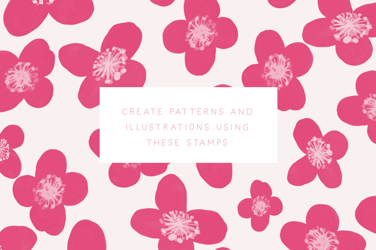 Flowers & Leaves Procreate Stamps, a Brush Add-On by BohoCalligraphy (Photo 3 of 9)