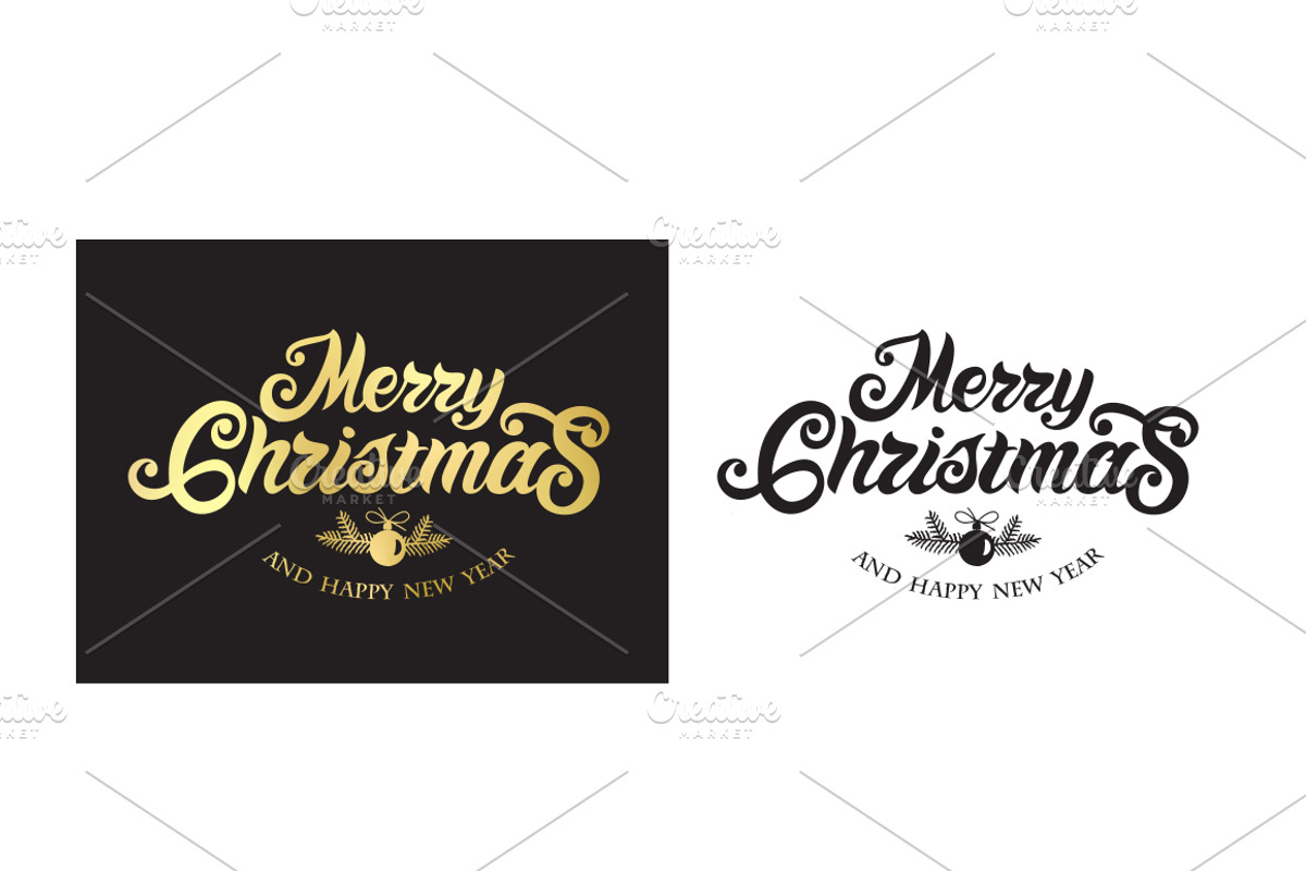 Merry Christmas Logo Template, a Poster Template by Anna's Lettering (Photo 3 of 6)