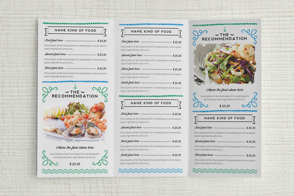 Food Menus Bundle 4, a Brochure Template by Luuqas Design (Photo 5 of 5)