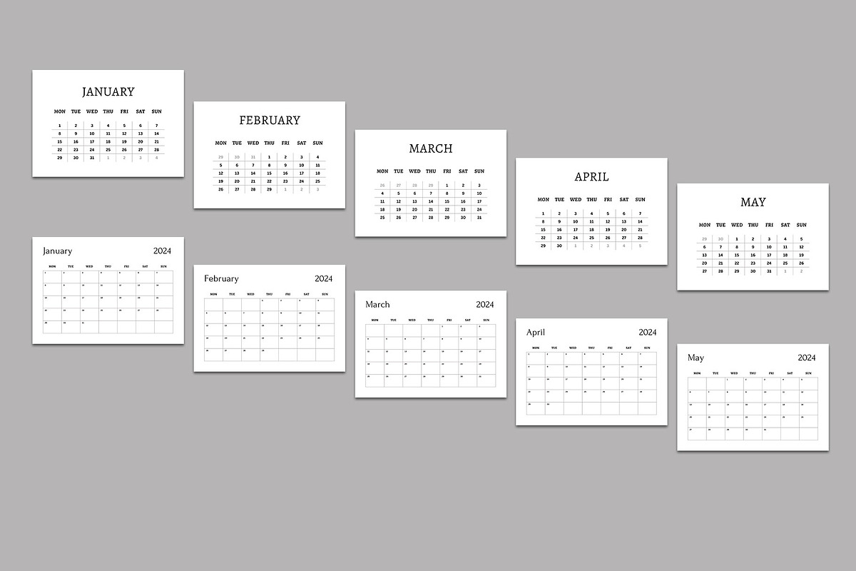 Calendar Template/Calendar 2024, a Stationery Template by Design Zone (Photo 6 of 6)