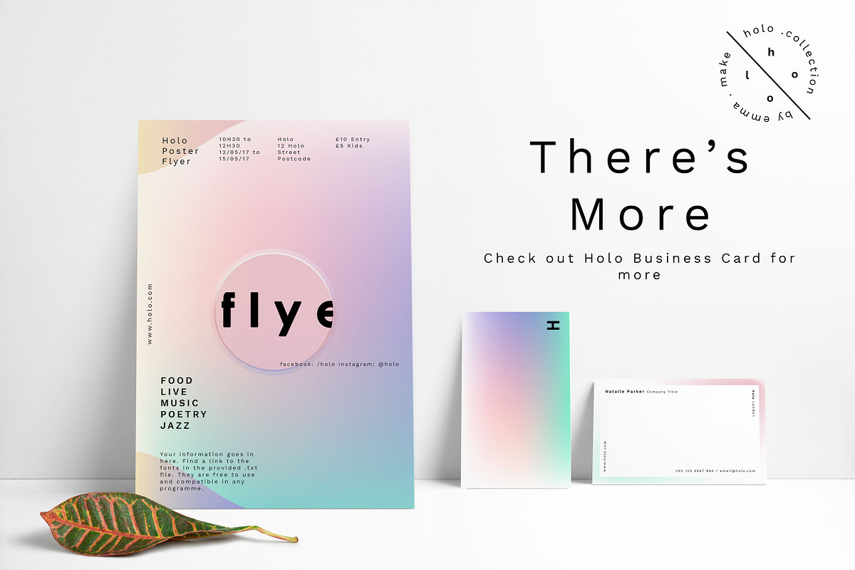 Holo Poster Flyer, a Flyer Template by Emma Make (Photo 7 of 9)
