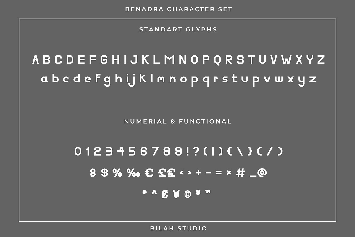 Benadra Sans Serif Font, a Sans Serif Font by Bilahstudio (Photo 10 of 12)