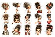 Messy Bun Girls PNG Clipart, a Person Illustration by Nicolle's Colorful Art (Thumbnail 4 of 7)