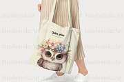 Watercolor Owl Clipart, Cute Owl PNG, an Animal Illustration by BrushstrokeArtGB (Thumbnail 9 of 9)