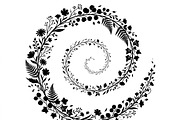 50 Elegant Floral Leaf Spiral Frame, a Decorative Illustration by Amazin_art (Thumbnail 36 of 41)