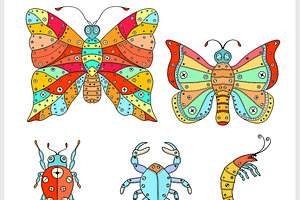 Vector Insects Illustration.