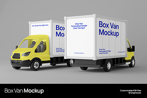 Box Van Mockup, a Product Mockup by graphicook