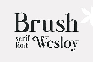 Wesloy dry brush serif font, a Serif Font by kaer_shop
