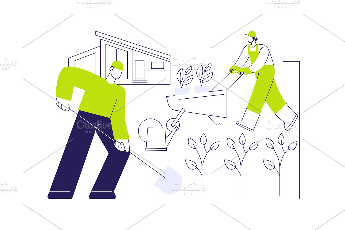 Planting trees abstract concept, a Finance Illustration by Visual Generation