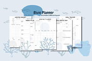 Blue Monthly Planners & Schedules, a Stationery Template by Journal w Sushii (Thumbnail 1 of 3)