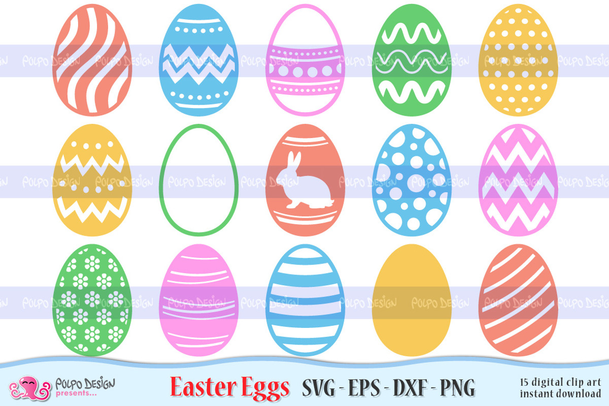 Easter Egg SVG, Eps, Dxf and Png, an Object Graphic by PolpoDesign