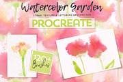 Watercolor Procreate Floral Brushes, a Brush Add-On by Studio Kitsch (Thumbnail 1 of 6)