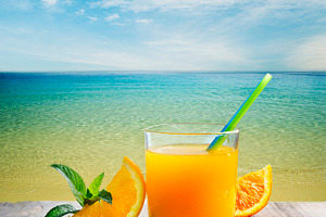 Cocktail on the beach featuring cocktail, beach, and summer, a Holiday Photo by hitdelight