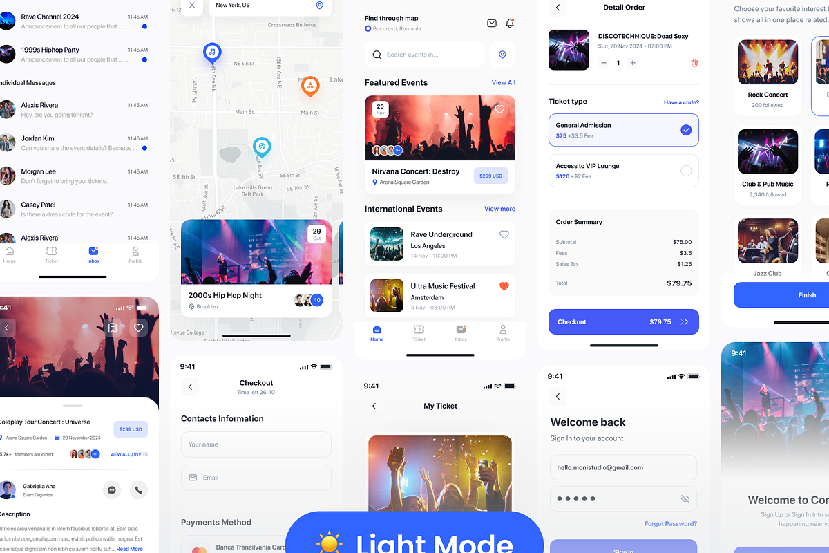 ConcertQu - Event Music App UI Kit, an UI Kit Template by Moni Studio (Photo 3 of 4)