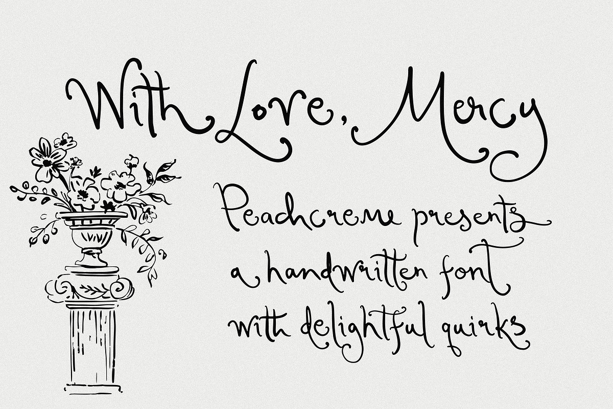With Love, Mercy // Quirky Font, a Handwritten Font by PeachCreme (Photo 8 of 8)