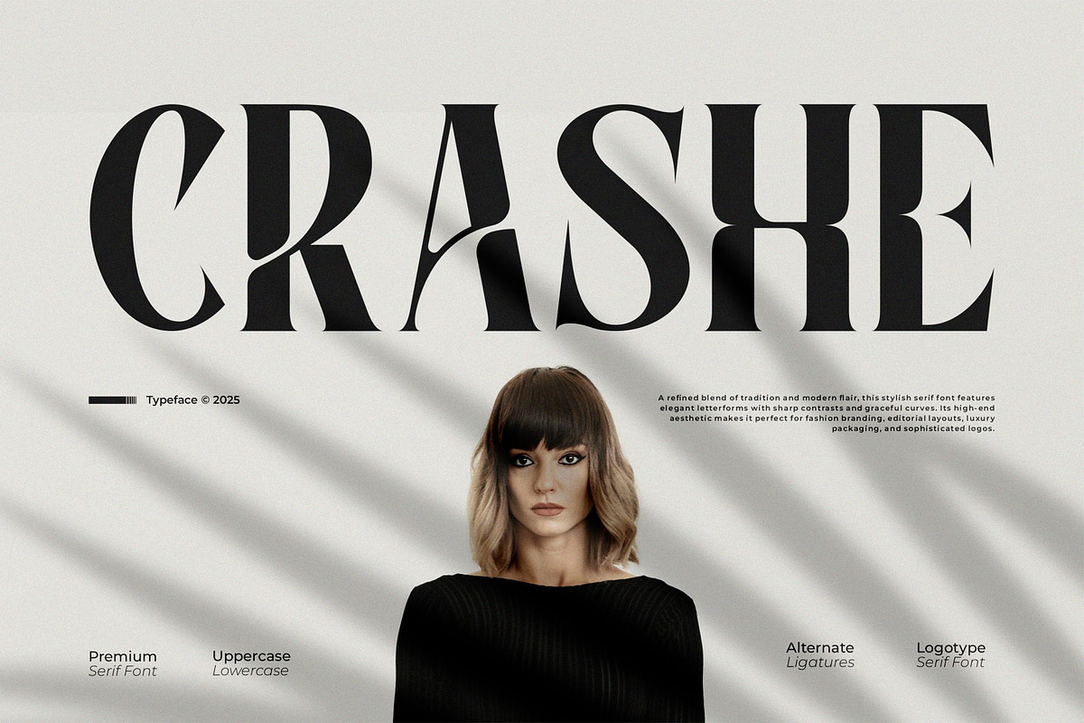 Crashe || Modern Serif Typeface, a Serif Font by Ermedia Studio (Photo 1 of 10)
