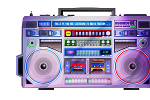 Vintage Ghetto Blaster Boombox