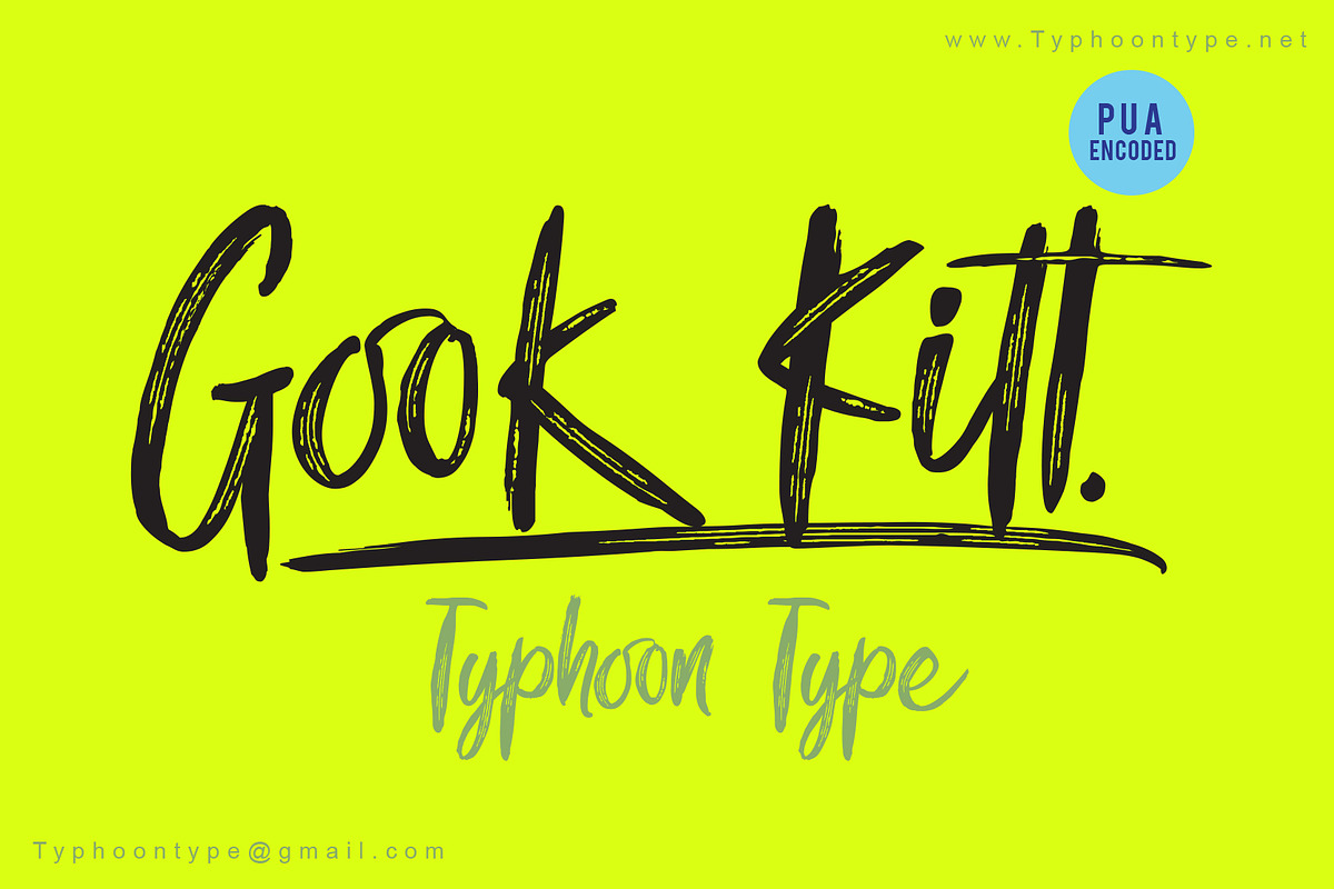 Gook Kitt font