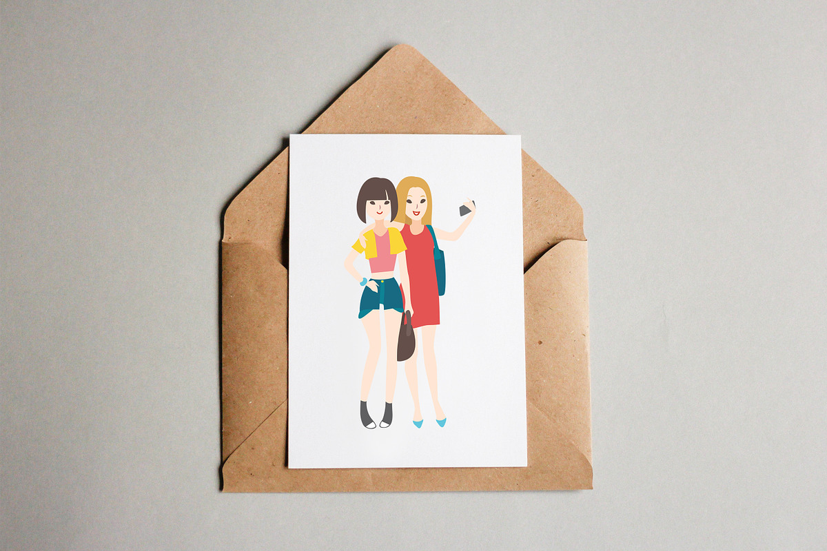 Young people with gadgets set, a Person Illustration by Good Studio (Photo 5 of 5)
