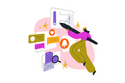 Digital content creators concept set, a Person Illustration by Good Studio (Thumbnail 4 of 14)