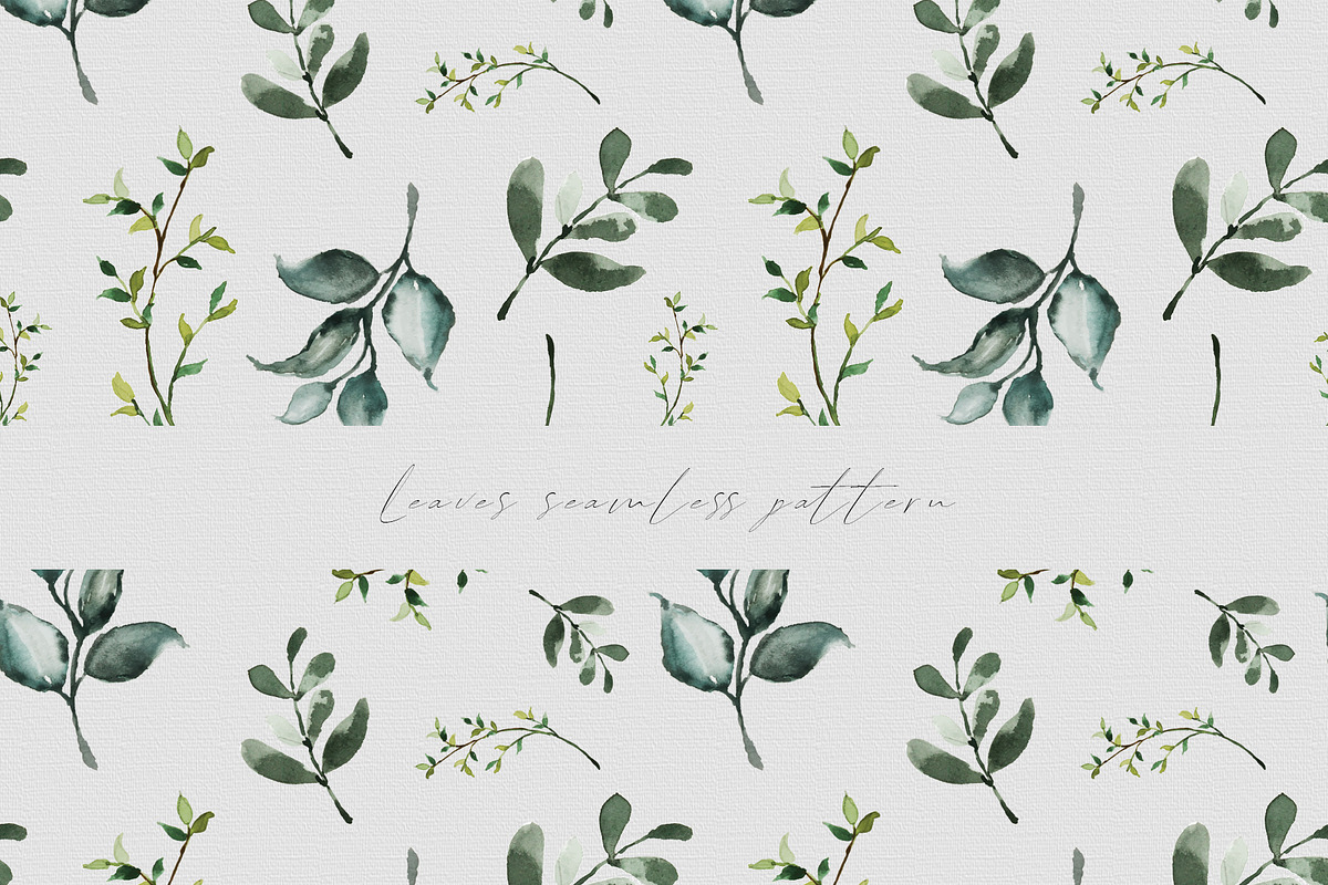 Watercolor Greenery Leaves, an Animal Illustration by WalaPalette (Photo 5 of 9)