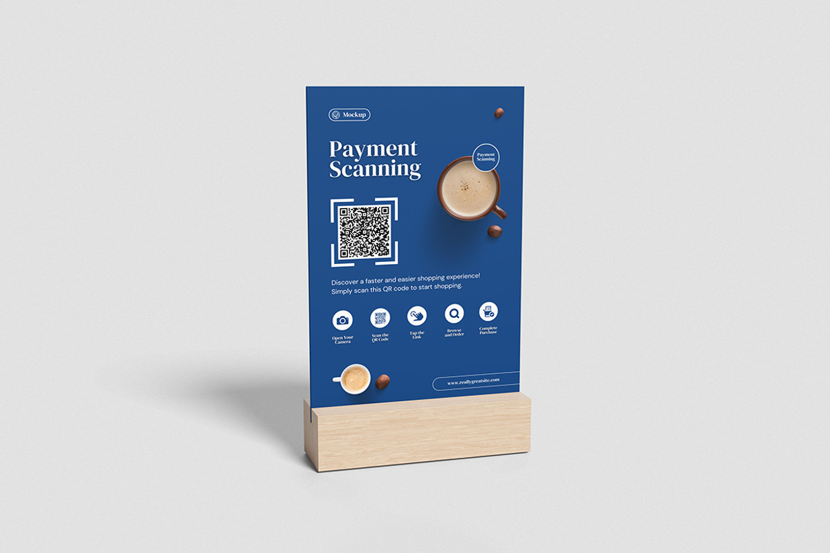Payment Scanning Mockup, an Advertising Mockup by swsi-studio (Photo 2 of 5)