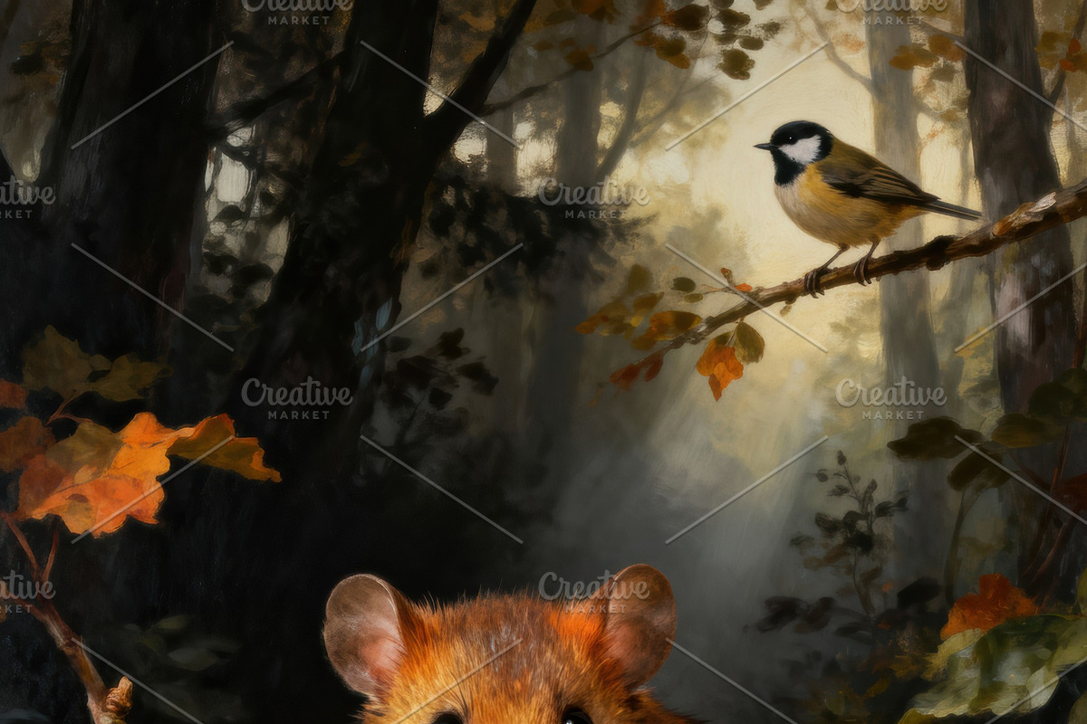 A Curious Dormouse In Forest, an Animal Illustration by Virgo Studio
