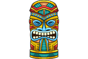 Regal Tiki Mask, an Illustration by HitToon