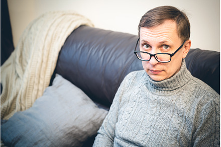 man with eyeglasses, a Holiday Photo by piter.goskov