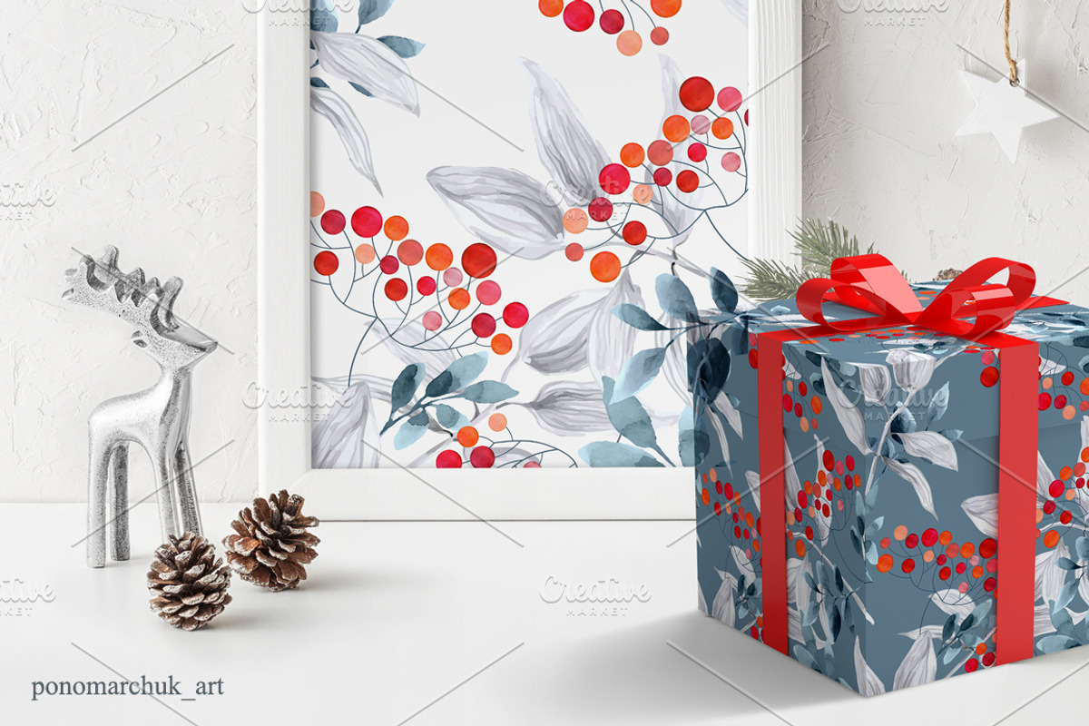 Winter Birds. Vector collection, a Decorative Illustration by Colibri Watercolor (Photo 8 of 9)