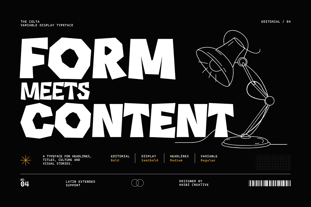 Colta – Variable Display Font, a Sans Serif Font by Hasbi Creative (Photo 4 of 12)