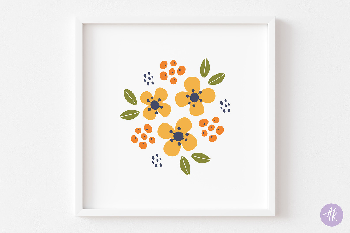 Abstract Flowers Hand Drawn Set, an Object Graphic by Alena Koval (Photo 5 of 11)