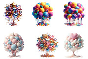 Birthday Balloons Clipart PNG, an Illustration by GatewayDesign (Thumbnail 2 of 3)
