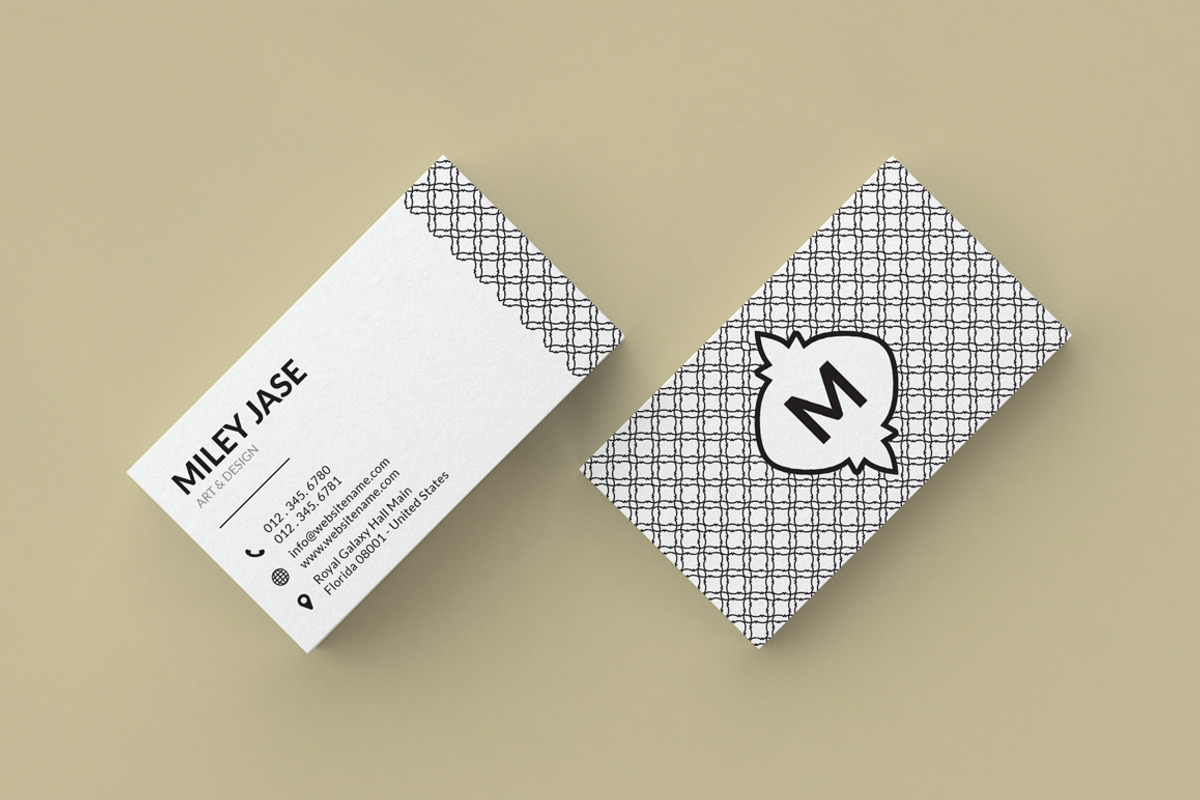 Mosiac Simple Business Card, a Business Card Template by GraphicPick
