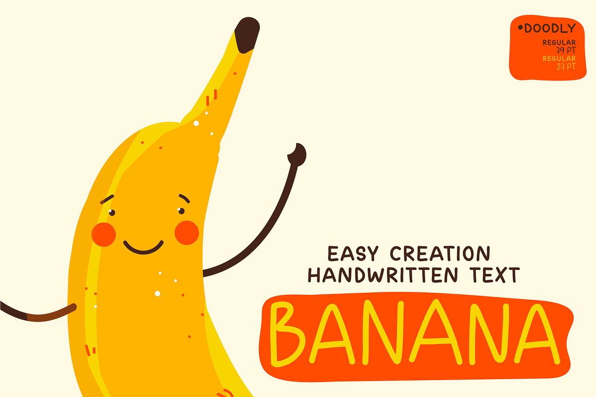Doodly. Handwritten font family preview 2