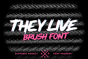THEY LIVE BRUSH FONT, a Script Font by Alphabet Agency (Thumbnail 1 of 4)
