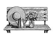 Vintage Park Bench Vector Bundle, an Illustration by jahid234 (Thumbnail 19 of 49)